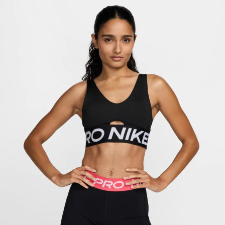 Nike Pro Indy Plunge Women's  Sports Bra - Black/White