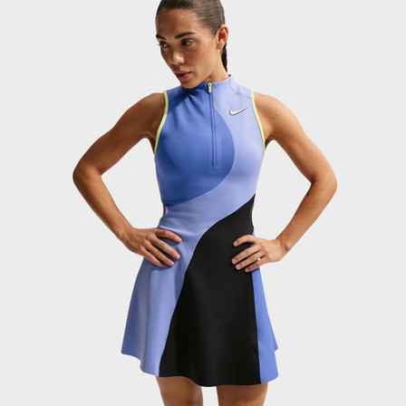 NikeCourt Slam Women's Dri-FIT Tennis Dress - Sapphire/Light Thistle/Black/White