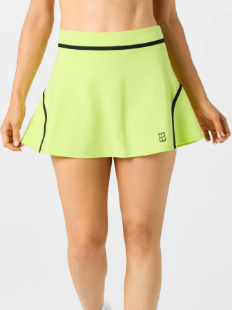 NikeCourt Slam Women's Dri-FIT High-Rise Tennis Skirt - Light Lemon Twist/Black