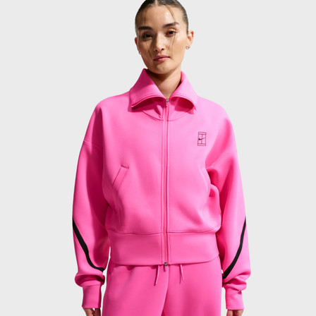 Nike Advantage Women's Dri-FIT Full-Zip Tennis Jacket - Laser Fuchsia/Black
