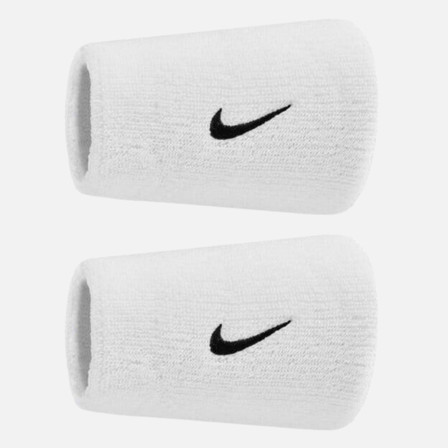 Nike Swoosh Classic Doublewide Wristbands 2 Pack - White