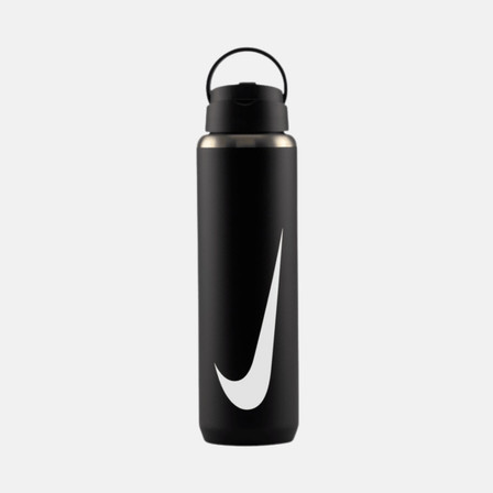 Nike Recharge Stainless Steel Straw Bottle (24 oz) - Black/ White