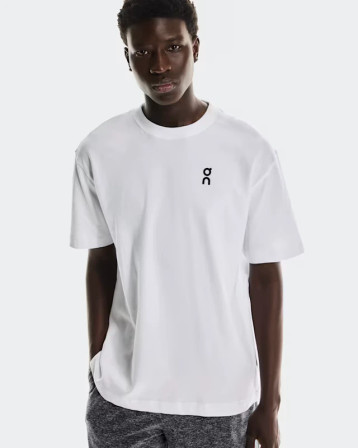 ON Club-T Court Men's T-shirt - White/Indigo