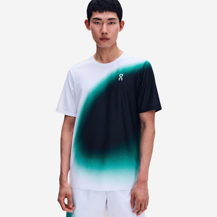 On Club-T Court Men's T-shirt - White/Indigo