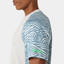 Asics Padel Court All Over Print SS Men's T-Shirt - Cream/ Saba Blue