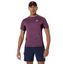Asics Men's Match Jacquard SS Top - Dark Aubergine