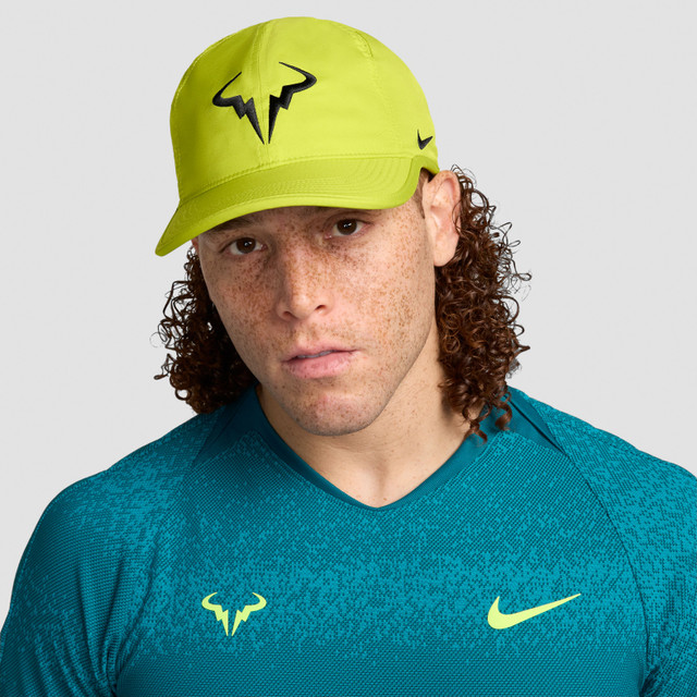 Nike Dri Fit Rafa Club Cap - Bright Cactus/Black front