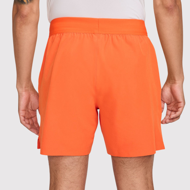 NikeCourt Dri-Fit Advantage 6" Men's Tennis Shorts - Safety Orange/Safety Orange/Black