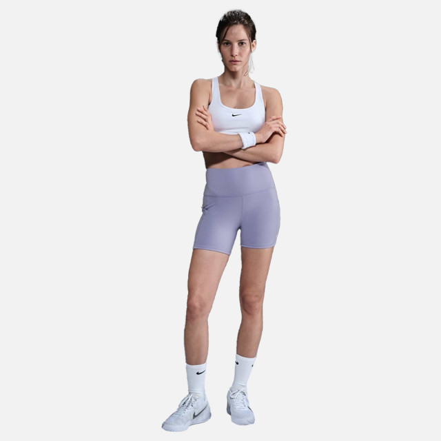 NikeCourt Women's Dri-FIT Tennis Shorts with Pockets - Lilac Ice/White