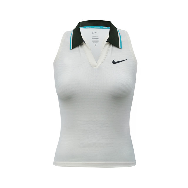 NikeCourt Women's Slam Tennis Tank - Pale Ivory/Dusty Cactus/Black
