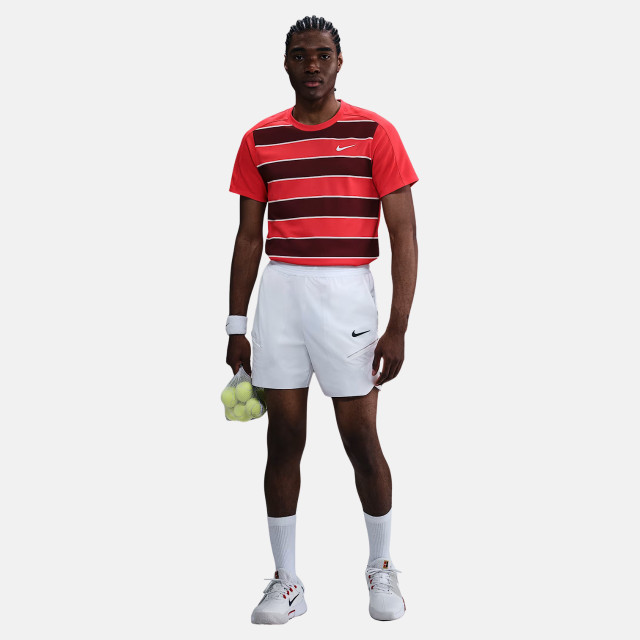 NikeCourt Slam Men's Dri-FIT Tennis Top - Lt Crimson/White