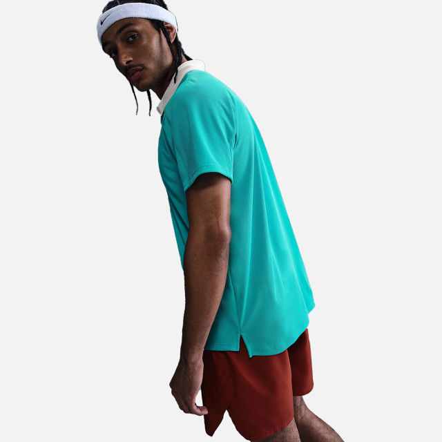 NikeCourt Slam Men's Dri-FIT ADV Tennis Polo -  Dusty Cactus/White