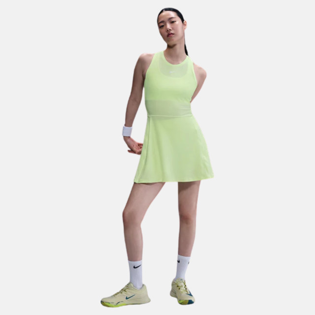 NikeCourt Women's Dri-FIT Tennis Dress - Barely Volt/White