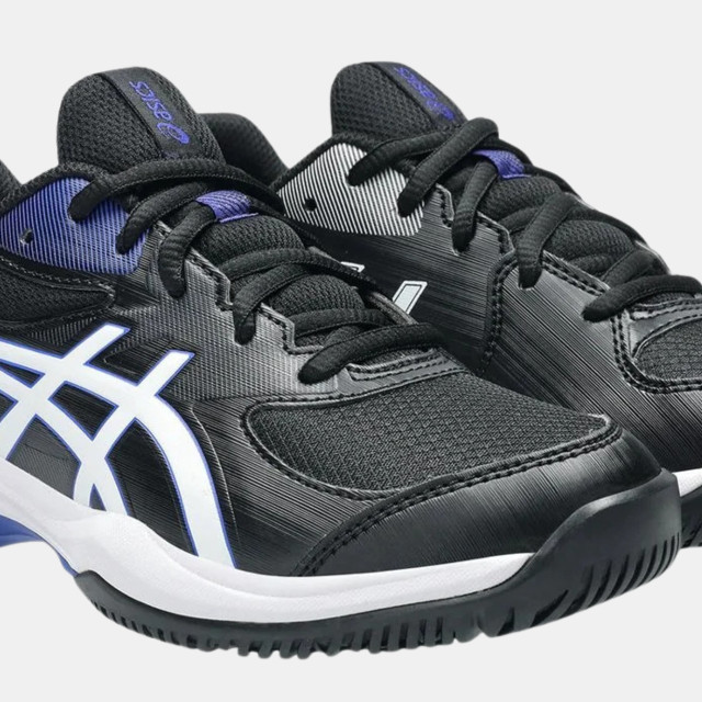 Asics Gel-Game GS Junior Tennis Shoes - Black/White