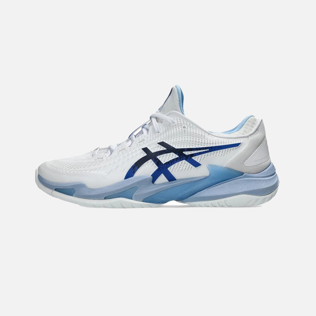 Asics Court FF 3 Novak Men's Tennis Shoes - White/Tuna Blue