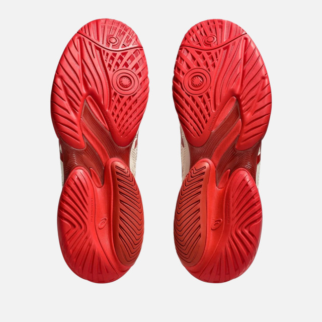 Asics Court FF 3 Novak Men's Tennis Shoes - Cream/Classic Red