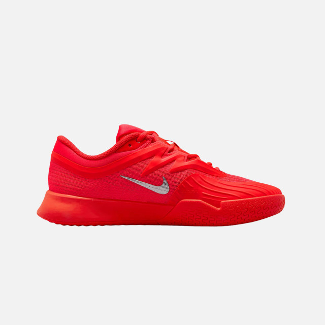 Nike Vapor Pro 3 Premium Women's Hard Court Tennis Shoes - Bright Crimson/Metallic Silver