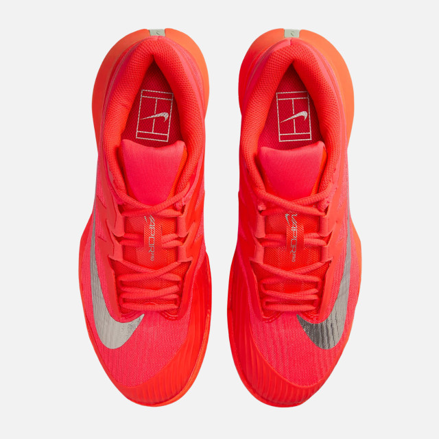 Nike Vapor Pro 3 Premium Women's Hard Court Tennis Shoes - Bright Crimson/Metallic Silver