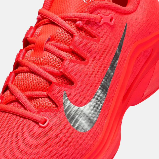 Nike Vapor 12 Premium Women's Hard Court Tennis Shoes - Bright Crimson/Metallic Silver