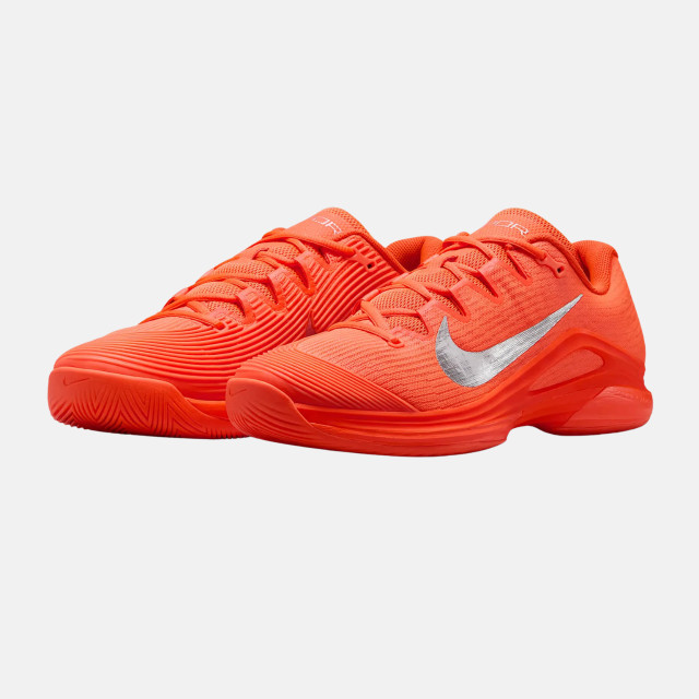 Nike Vapor 12 Premium Men's Hard Court Tennis Shoes - Hyper Crimson/Metallic Silver