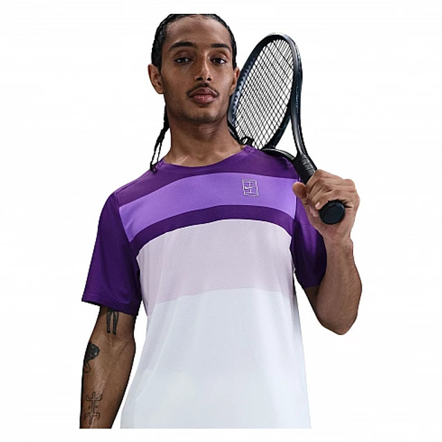 NikeCourt Advantage Men's Tennis Top - Wild Grape/White