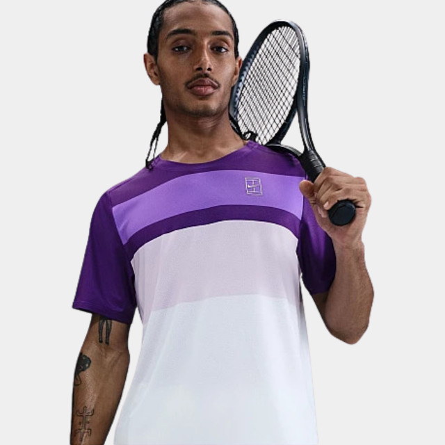 NikeCourt Advantage Men's Tennis Top - Wild Grape/White
