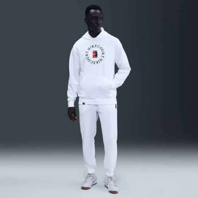 NikeCourt Heritage Men's Dri-FIT French Terry Tennis Pullover Hoodie - White/Black