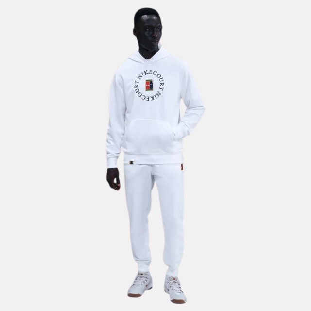 NikeCourt Heritage Men's Dri-FIT French Terry Tennis Pullover Hoodie - White/Black