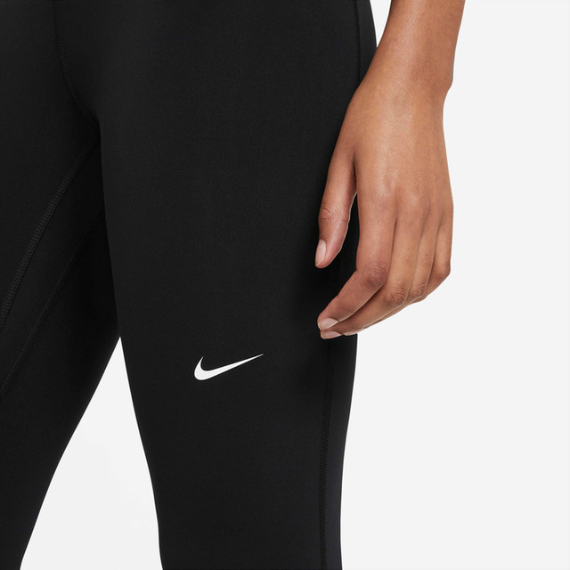 Nike Pro Women's Mid-Rise Crop Mesh-Panel Leggings - Black/White