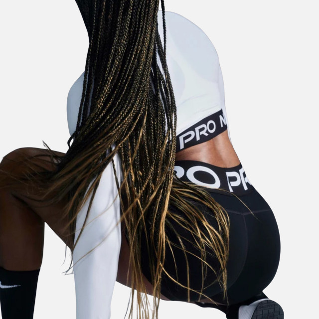 Nike Pro Sculpt Women's High-Waisted Shorts - Black/White