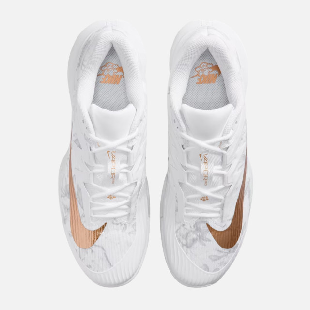Nike Vapor Pro 3 Magnolia Men's Hard Court Tennis Shoes - White/Pure Platinum/Metallic Gold