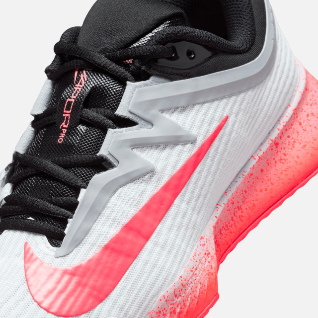 Nike Vapor Pro 3 HC Premium Women Tennis Shoes - White/Hot Lava/Wolf Grey