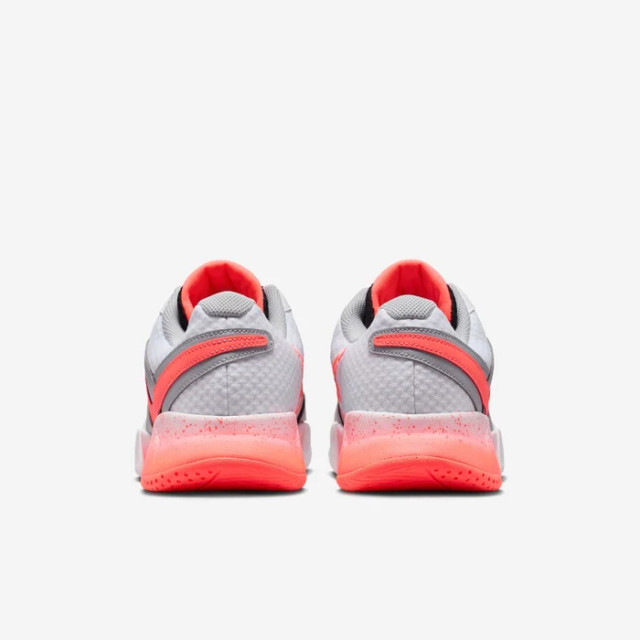 Nike Court Lite 4 Premium Mens Tennis Shoe - White/Hot Lava/Wolf Grey