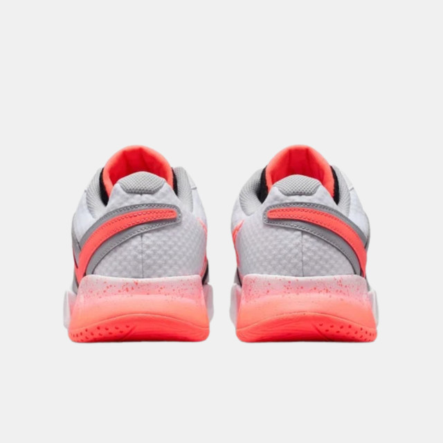 Nike Court Lite 4 Premium Mens Tennis Shoe - White/Hot Lava/Wolf Grey