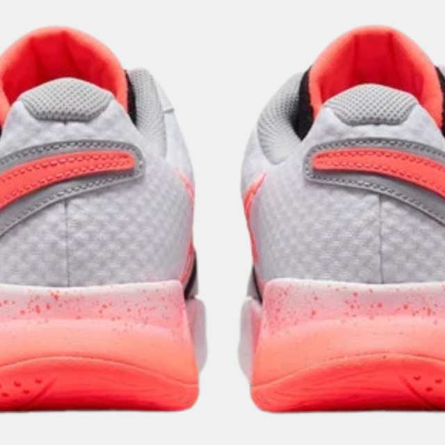 Nike Court Lite 4 Premium Mens Tennis Shoe - White/Hot Lava/Wolf Grey