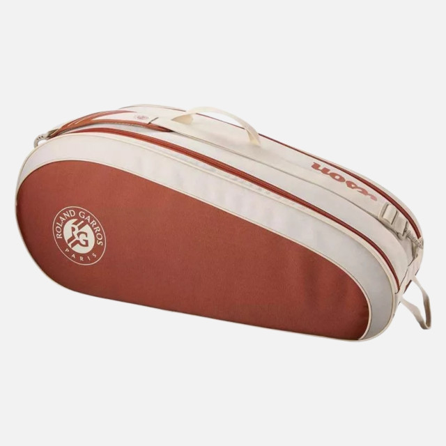 Wilson Roland Garros Team 2025 6 Racket Tennis Bag - Cream/Clay