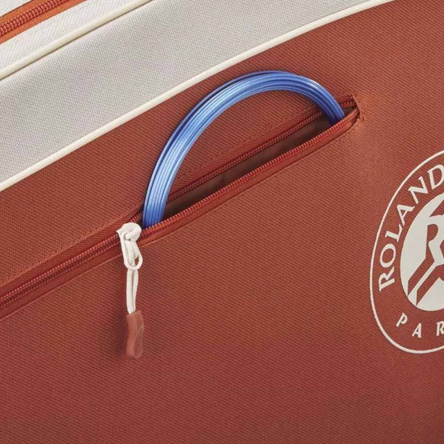 Wilson Roland Garros Team 2025 6 Racket Tennis Bag - Cream/Clay