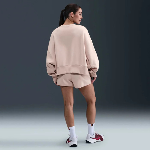 NikeCourt Heritage Phoenix Fleece Oversized Crew Neck Women's Sweatshirt - Silt Red/Red Stardust