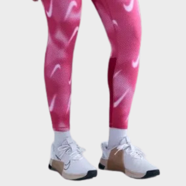 Nike Pro Printed 7/8 Mid-Rise Women's Leggings - Rush Pink/ Pink Foam/ White