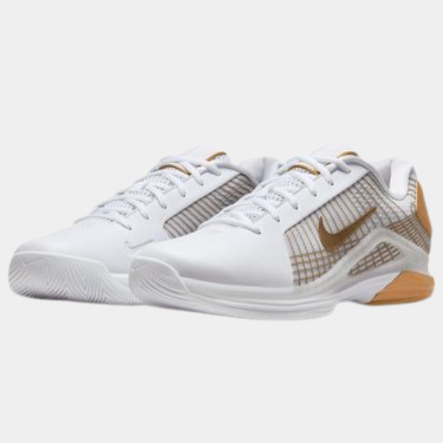 Nike Zoom Vapor 12 Hypersmash Men's Tennis Shoe's - White/Metallic Gold/Pure Platinum