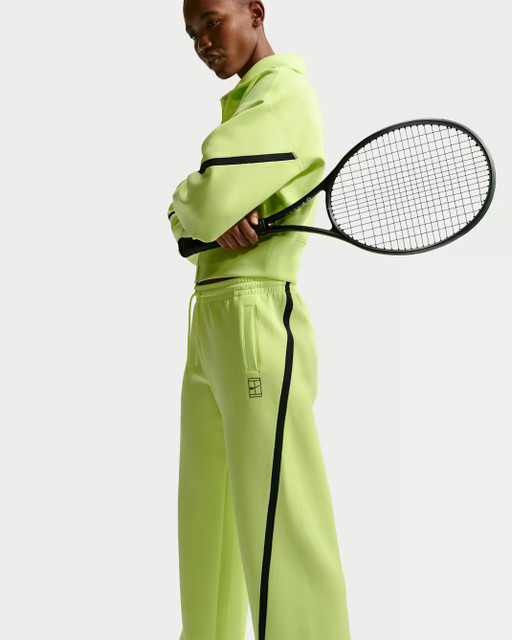 Nike Advantage Women's Dri-FIT Mid-Rise Tennis Trousers - Light Lemon Twist/Black