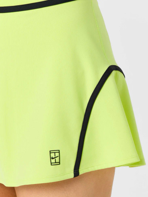NikeCourt Slam Women's Dri-FIT High-Rise Tennis Skirt - Light Lemon Twist/Black