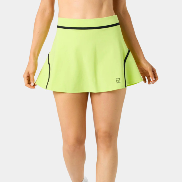 NikeCourt Slam Women's Dri-FIT High-Rise Tennis Skirt - Light Lemon Twist/Black