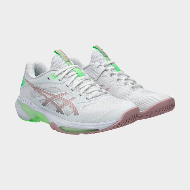 Asics Solution Speed FF 4 Women Tennis Shoes - White/ Morganite