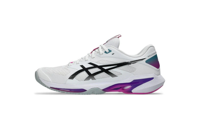 Asics Solution Speed FF 4 Men Tennis Shoes - White/ Digital Sakura