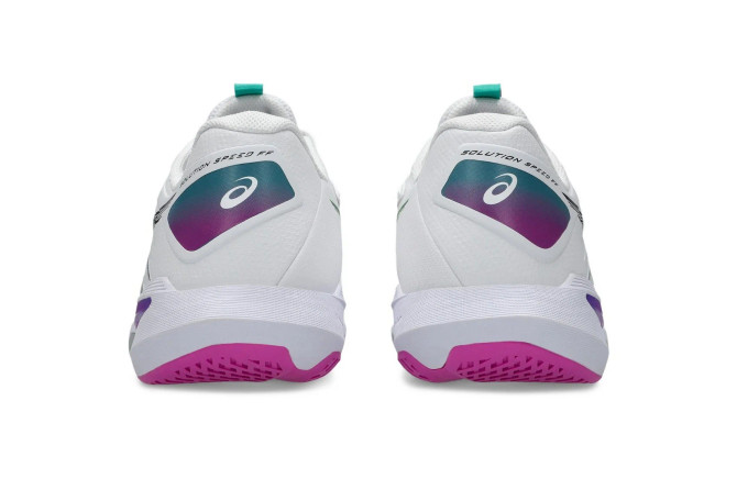 Asics Solution Speed FF 4 Men Tennis Shoes - White/ Digital Sakura