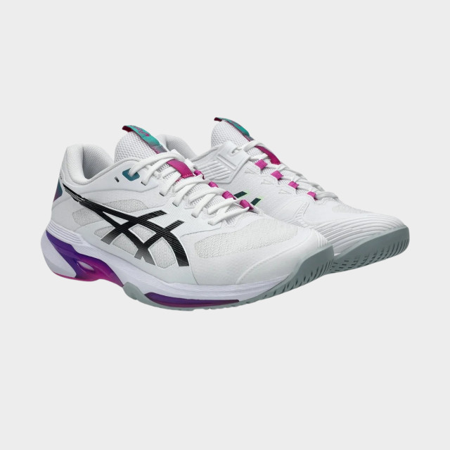 Asics Solution Speed FF 4 Men Tennis Shoes - White/ Digital Sakura