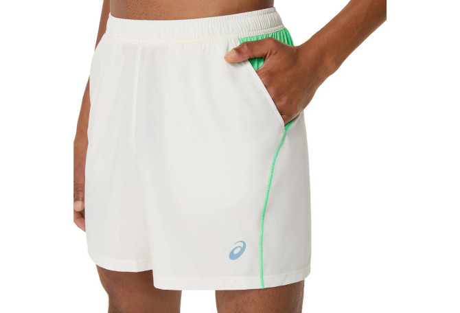 Asics Padel Court 7In Men Short - Cream/ Vital Green