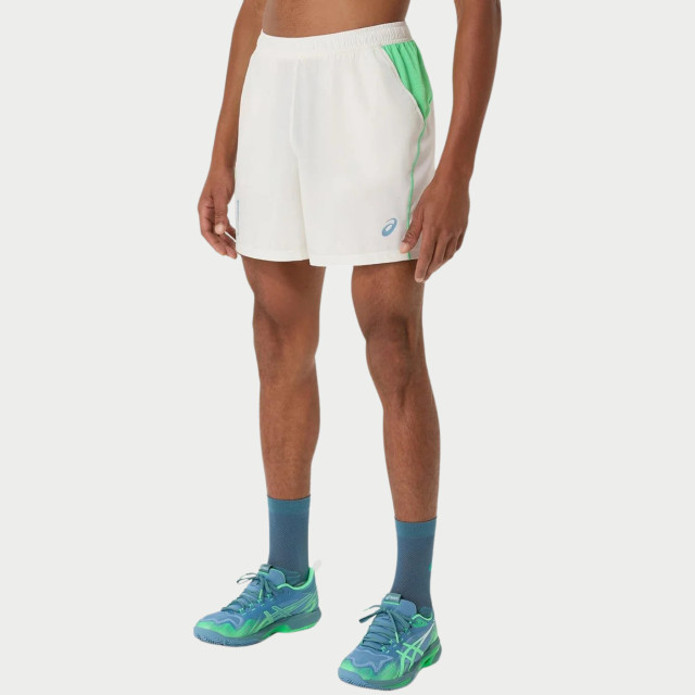 Asics Padel Court 7In Men Short - Cream/ Vital Green