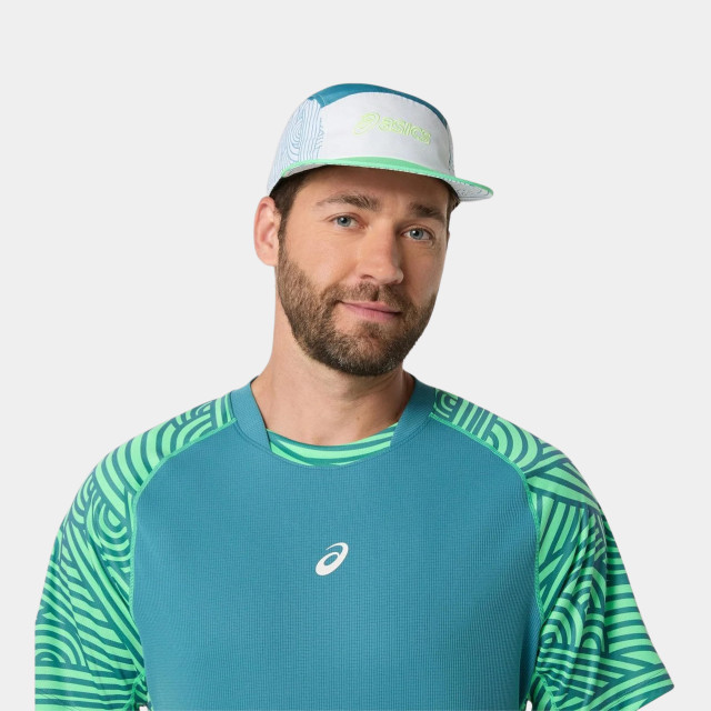 Asics Padel Court All Over Print SS Men's T-Shirt - Misty Pine/ Vital Green